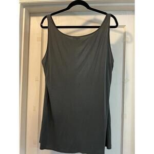 Eileen Fisher smoky Gray 100% Silk Tank L Large GUC*